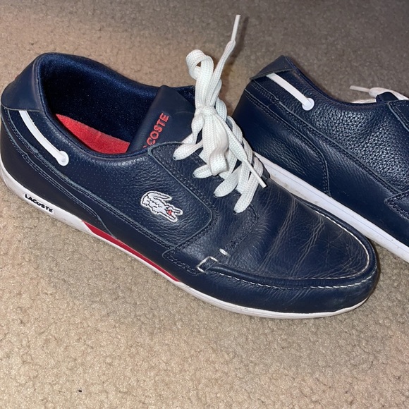 LACOSTE Men's Dreyfus Fashion Sneaker Dark/Navy Blue White Size 8 - Picture 5 of 5